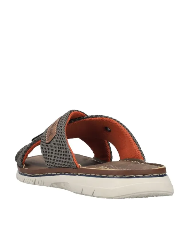 Pantoletten in olive/nuss>rieker Discount