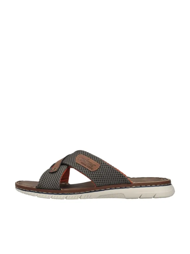 Pantoletten in olive/nuss>rieker Discount