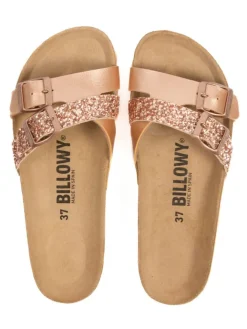 Pantoletten in Rosegold><noscript><img width=
