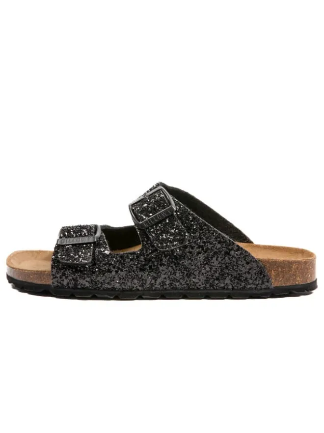 Pantoletten in Schwarz>billowy Hot