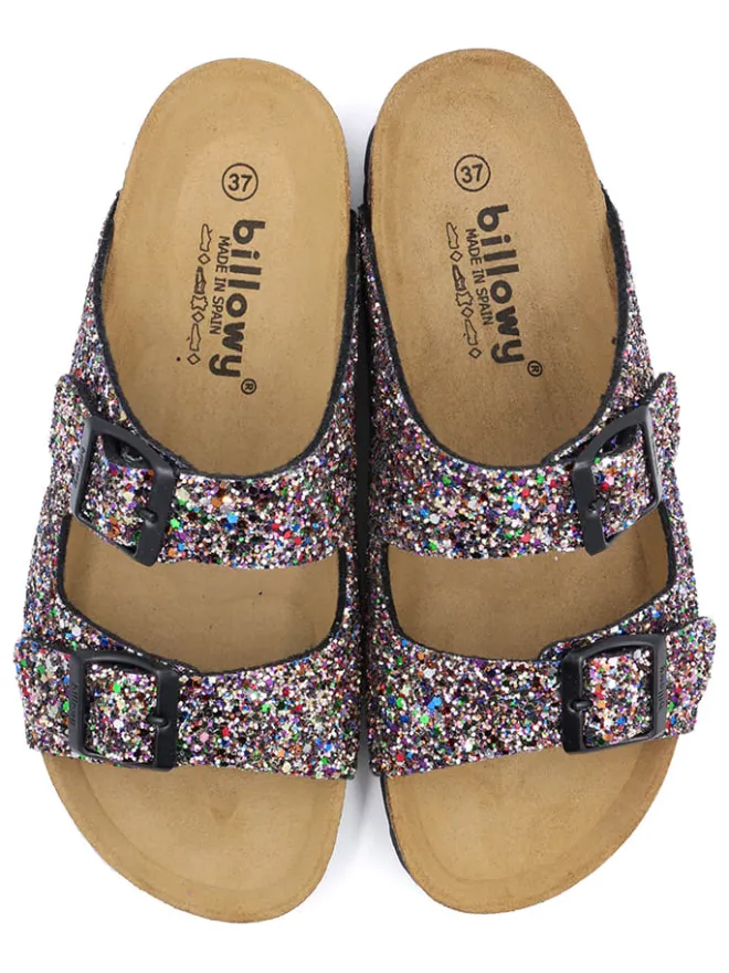 Pantoletten in Schwarz/ Bunt>billowy Outlet
