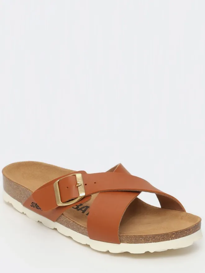 Sunbay Clogs & Pantoletten^Pantoletten "Iris" in Camel