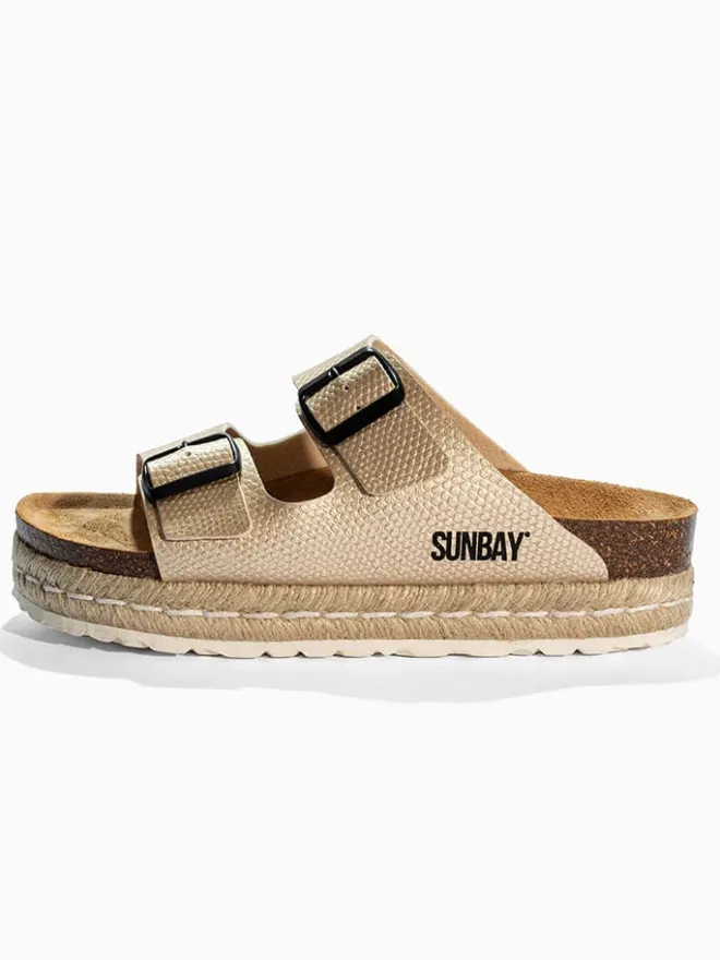 Pantoletten "Orange" in Gold>Sunbay Discount