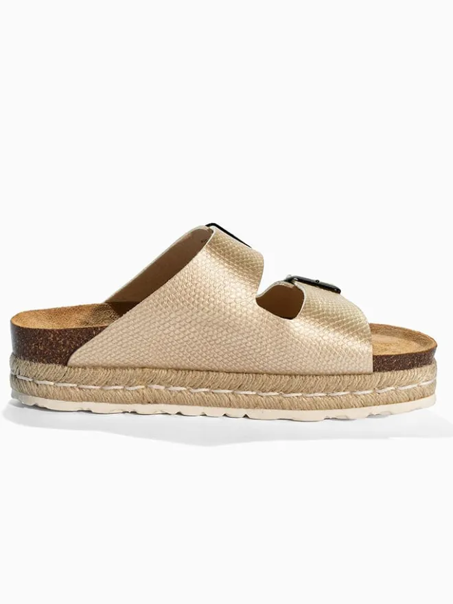 Pantoletten "Orange" in Gold>Sunbay Discount