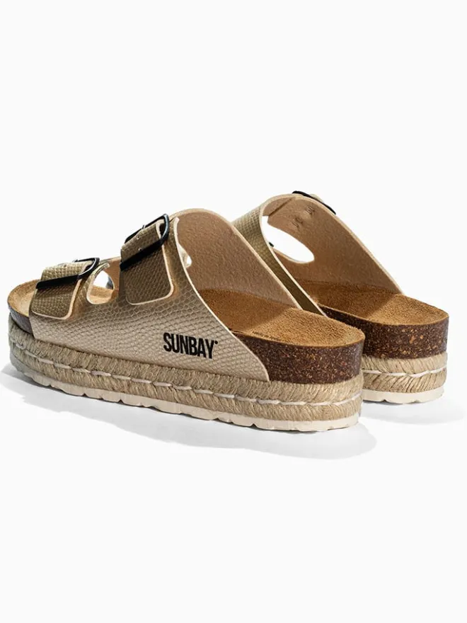 Pantoletten "Orange" in Gold>Sunbay Discount