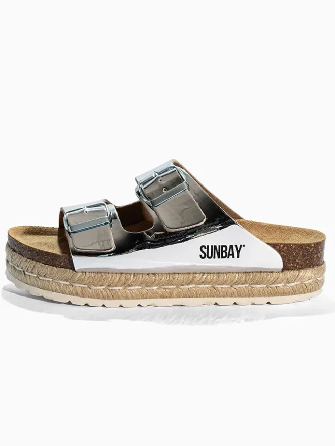 Sunbay Clogs & Pantoletten^Pantoletten "Orange" in Silber