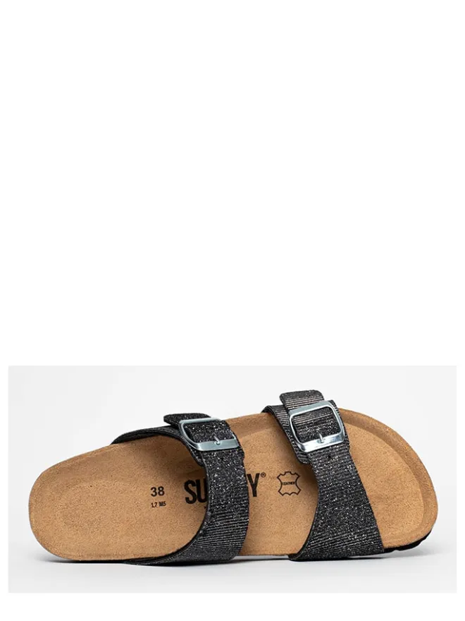Sunbay Clogs & Pantoletten^Pantoletten "Trefle" in Anthrazit
