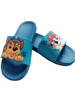 Badelatschen Chase und Marshall Badeschlappen Badesandalen in blau><noscript><img width=