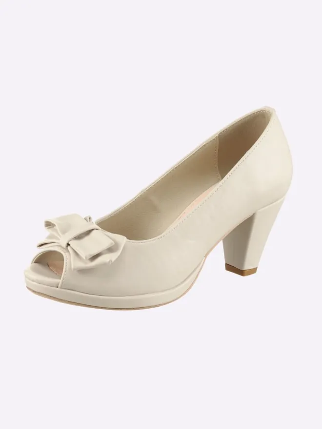 Peeptoe in creme>Andrea Conti Hot