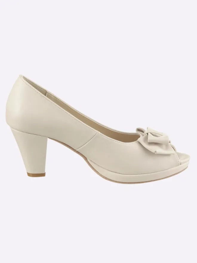 Peeptoe in creme>Andrea Conti Hot