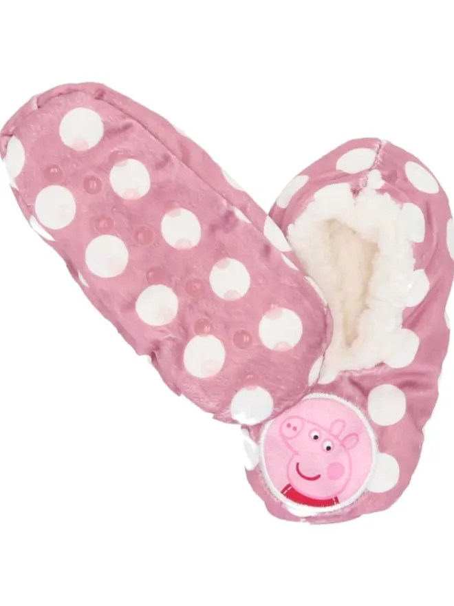COFI 1453 Hausschuhe^Peppa Pig Kuschelige Pantoffeln mit Antirutsch-Sohle in Rosa