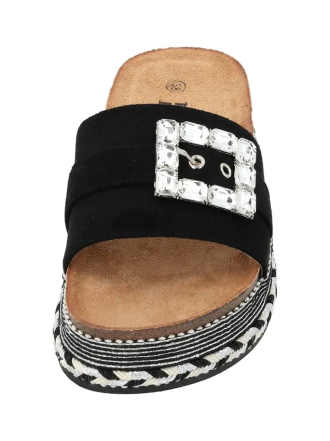 palado Clogs & Pantoletten^Plateau-Pantoletten in BLACK