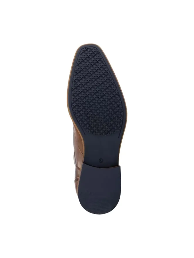 DENBROECK Schnürschuhe^Platt St. in Cognac