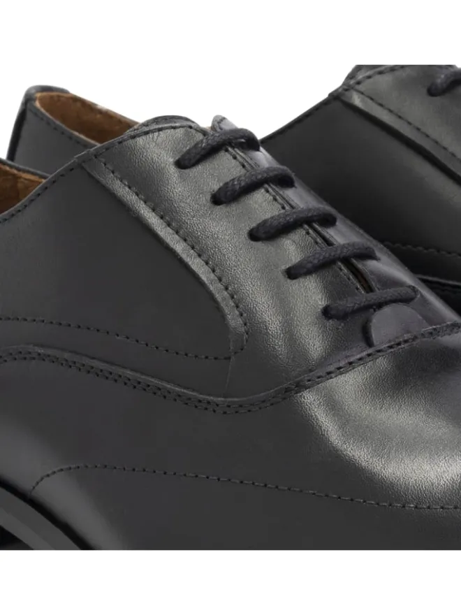 DENBROECK Schnürschuhe^Platt St. in Schwarz