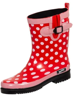 Bockstiegel Gummistiefel^Regenstiefel Dorin-K in dk-rot/multi