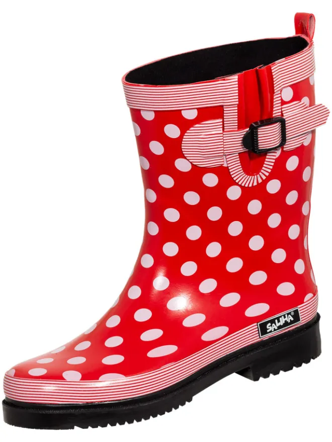 Bockstiegel Gummistiefel^Regenstiefel Dorin-K in dk-rot/multi