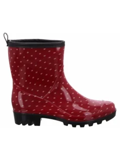 Scandi Gummistiefel^Regenstiefel Gefüttert in rot