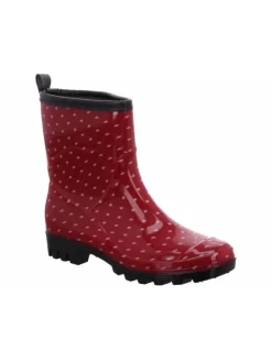 Scandi Gummistiefel^Regenstiefel Gefüttert in rot