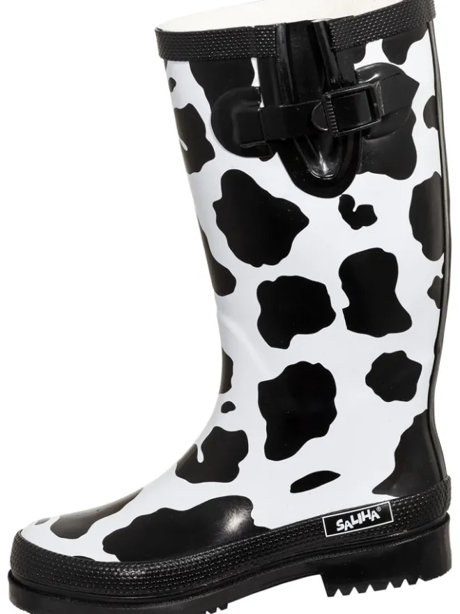 Bockstiegel Gummistiefel^Regenstiefel KUH in schwarz/weiß