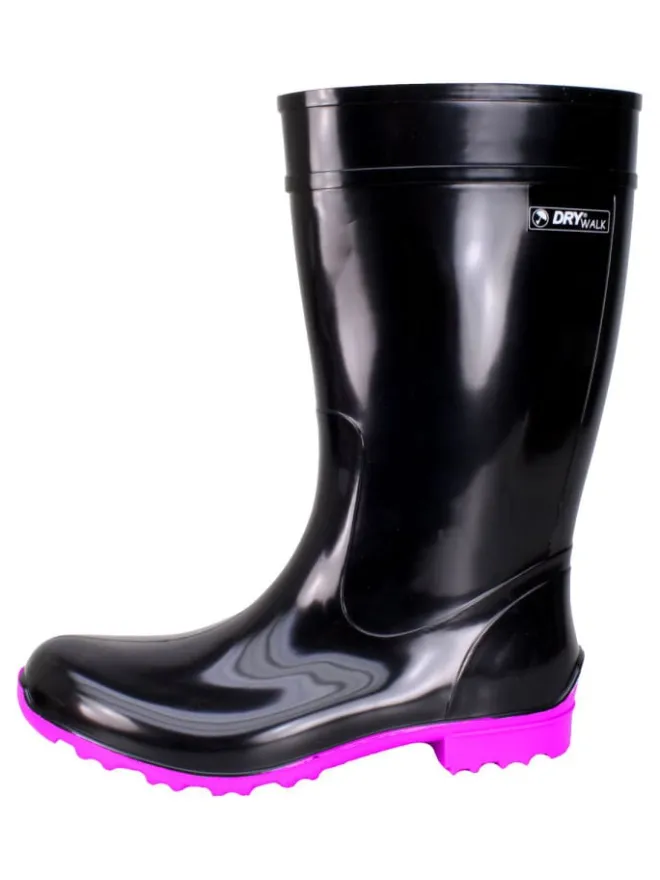 Bockstiegel Gummistiefel^Regenstiefel Luisa in schwarz pink