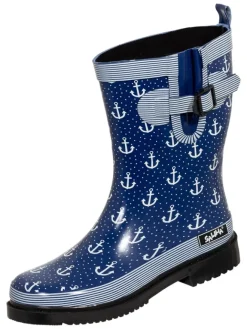 Regenstiefel Marleen in dunkelblau/multi>Bockstiegel Discount