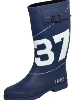 Bockstiegel Gummistiefel^Regenstiefel Simone in dunkelblau/weiß
