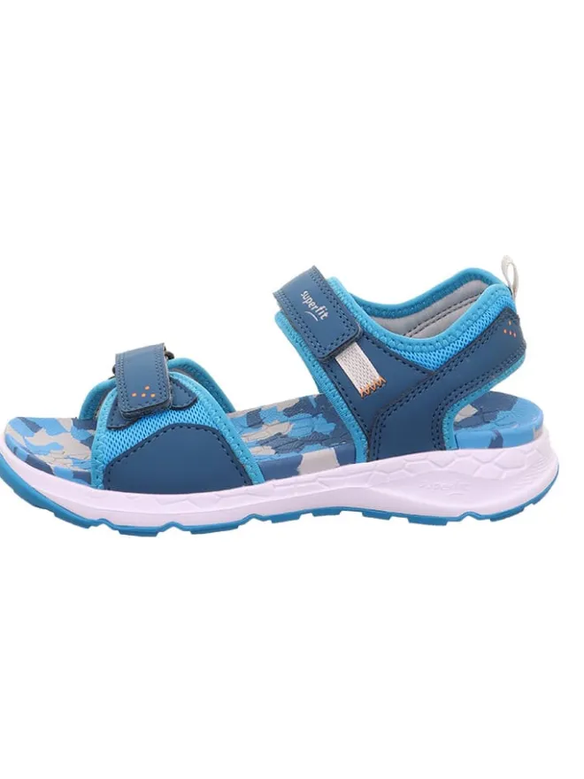 superfit Sandalen·Sandalen^Sandale "Criss cross" in Blau/ Hellblau/ Weiß