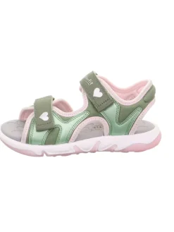 superfit Sandalen·Sandalen^Sandale PEBBLES in Hellgrün/Rosa