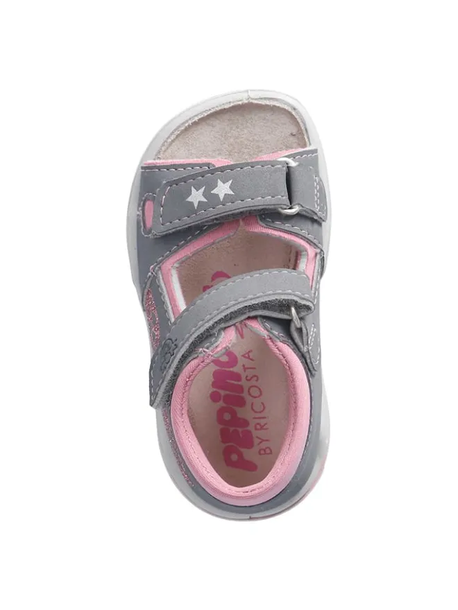 Sandalen "Arielle" in Grau/ Rosa>PEPINO New