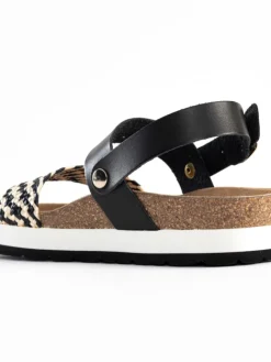 Sunbay Sandalen^Sandalen "Galong" in Schwarz/ Weiß