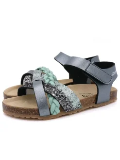 billowy Sandalen·Sandalen^Sandalen in Anthrazit/ Silber