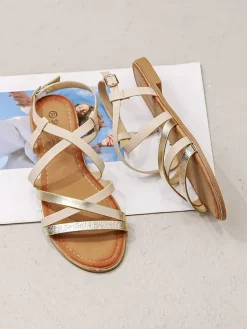 Sixth Sens Sandalen^Sandalen in Beige/ Gold