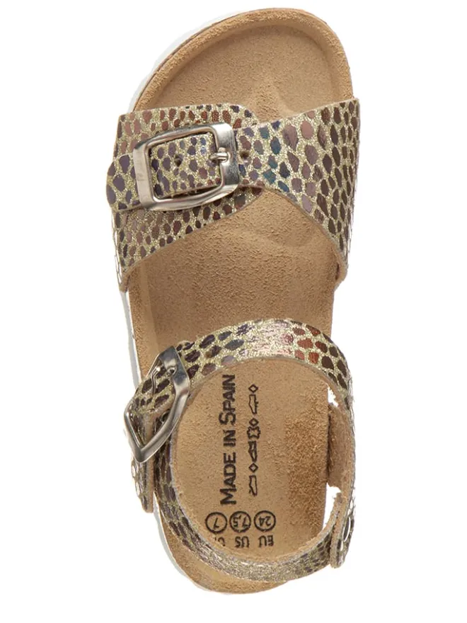billowy Sandalen^Sandalen in Gold/ Bunt