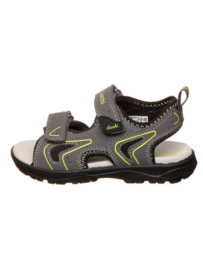 Lurchi Sandalen·Sandalen^Sandalen in Grau/ Schwarz/ Gelb