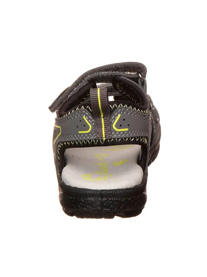 Lurchi Sandalen·Sandalen^Sandalen in Grau/ Schwarz/ Gelb