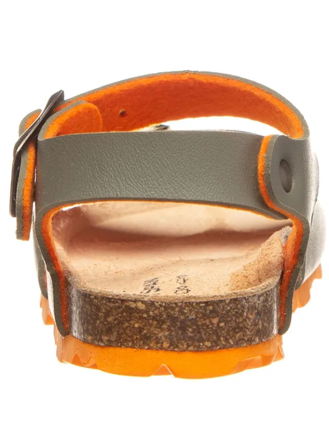 billowy Sandalen^Sandalen in Khaki/ Orange