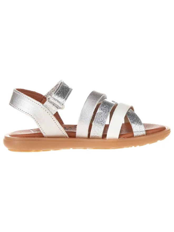 Sandalen in Silber>lamino New