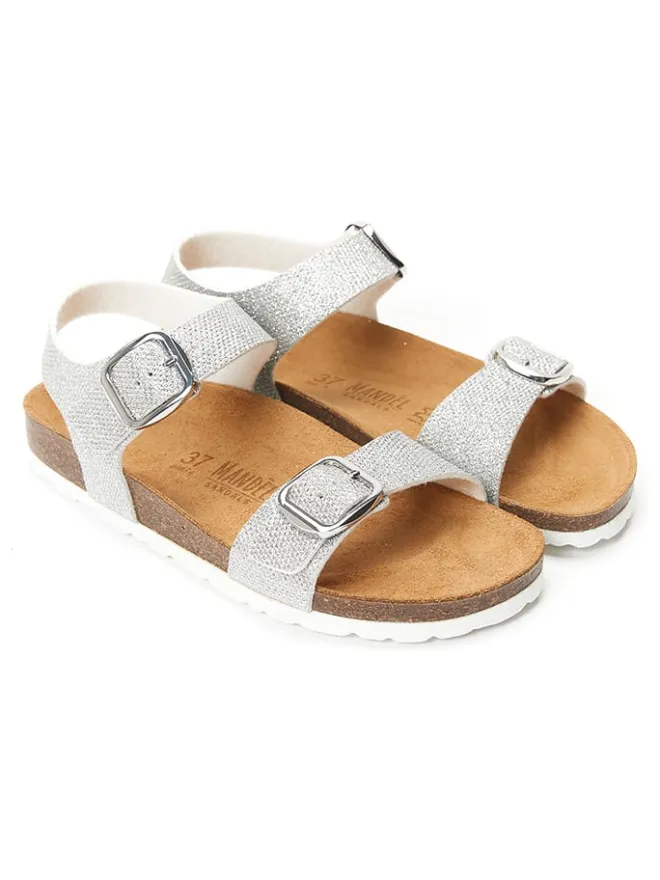 Mandel Sandalen^Sandalen "Ines" in Silber