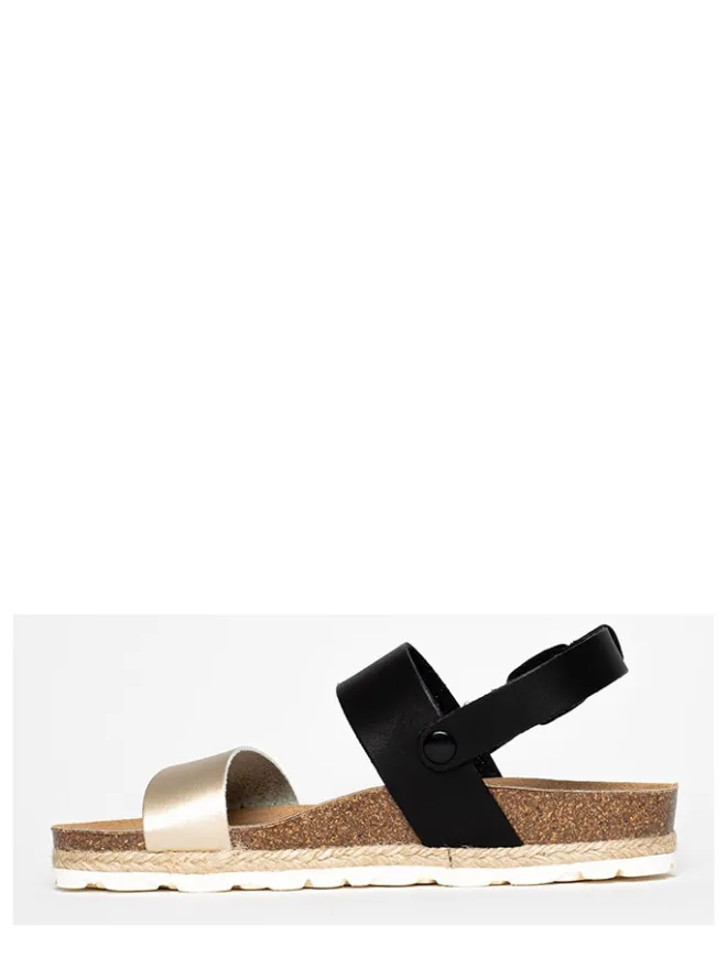 Sunbay Sandalen^Sandalen "Leila" in Schwarz/ Gold