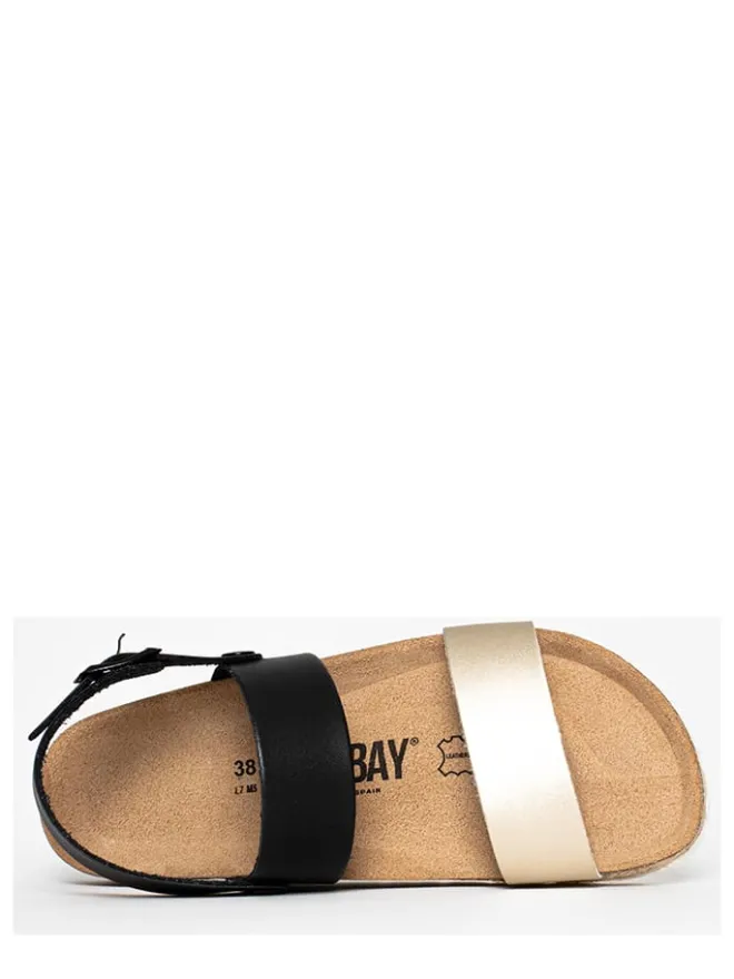 Sunbay Sandalen^Sandalen "Leila" in Schwarz/ Gold
