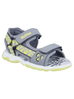 Richter Shoes Sandalen·Sandalen^Sandalen "Leon" in Grau/ Gelb