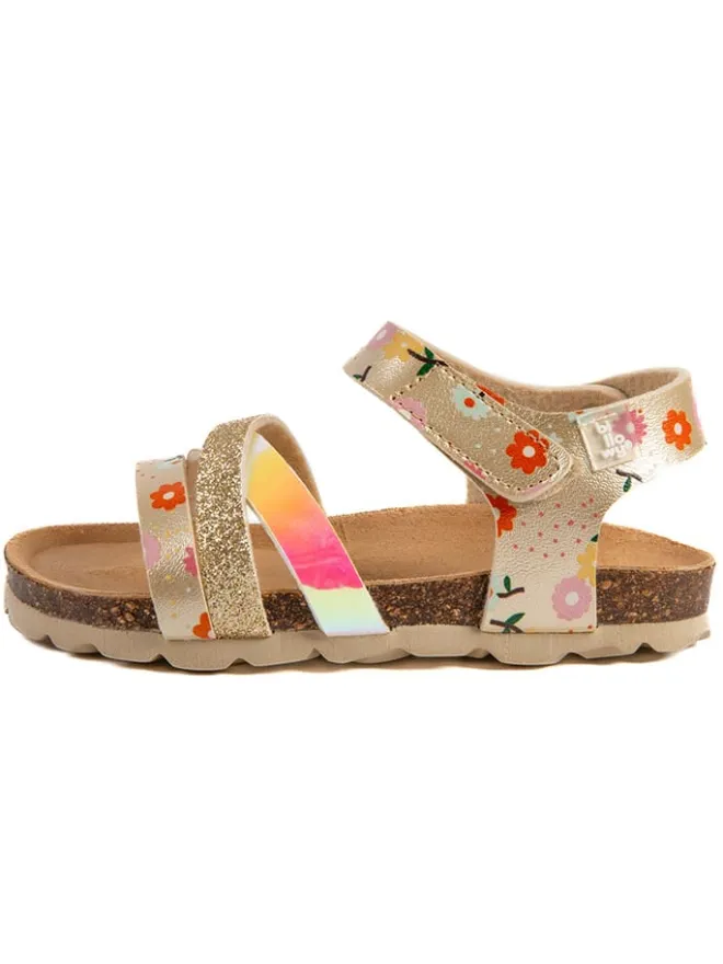 Sandalen "Rosso" in Gold>billowy
