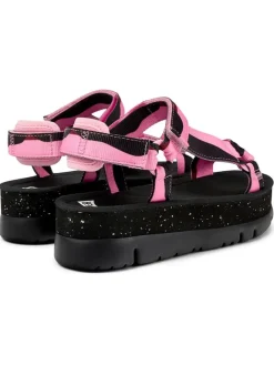 Sandaletten in Schwarz/ Rosa>Camper Outlet