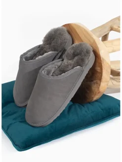 Schaffell-Hausschuhe "Emerald" in Grau>Gooce Discount