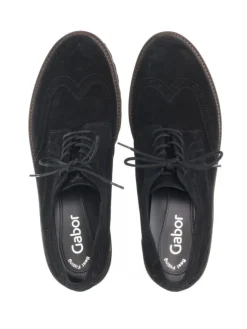 Schnürschuhe in schwarz/cognac><noscript><img width=