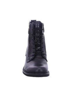 Schnürstiefelette in schwarz><noscript><img width=