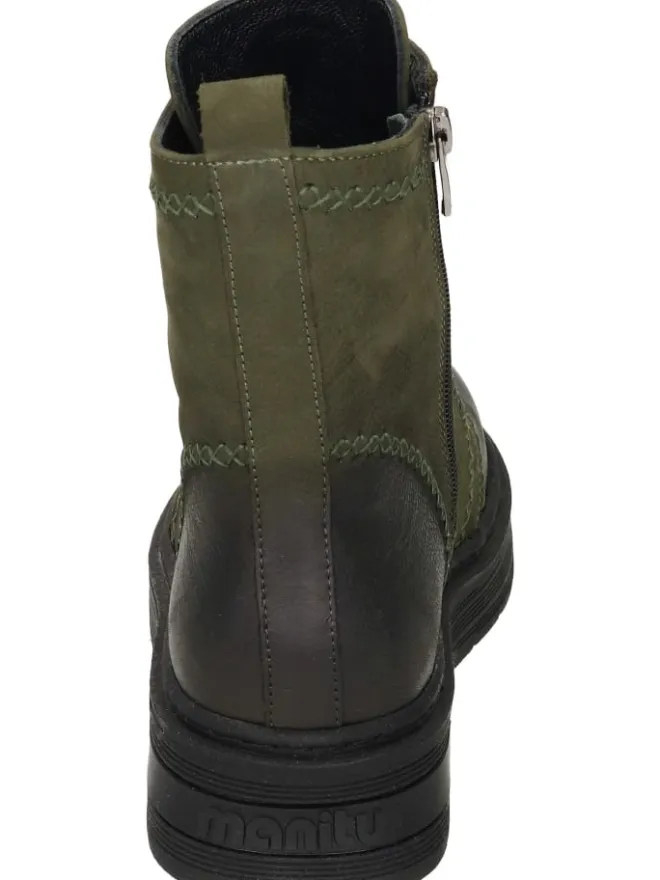 Schnürstiefeletten in khaki>manitu