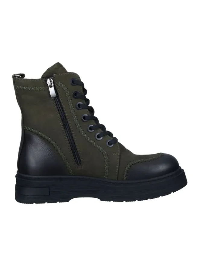 Schnürstiefeletten in khaki>manitu