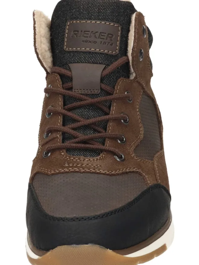 rieker Stiefel & Boots^Schnürstiefeletten in schwarz/moro/moro/schwarz
