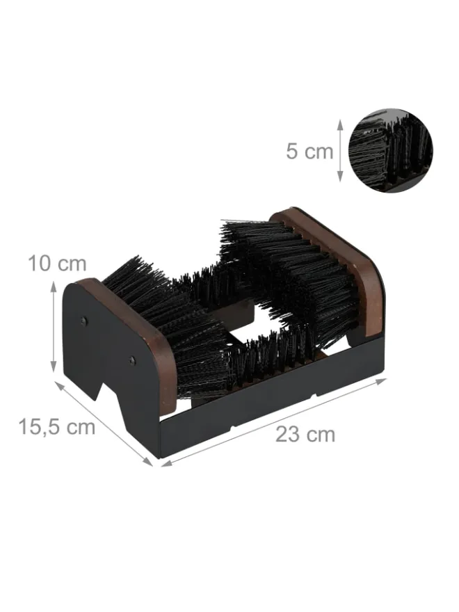 Schuhabstreifer in Schwarz/ Braun>relaxdays Clearance